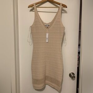 Steve Madden knit cream colored dress. Brand new with tags.